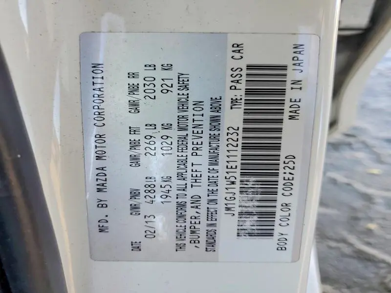 2014 MAZDA 6 GRAND TOURING  