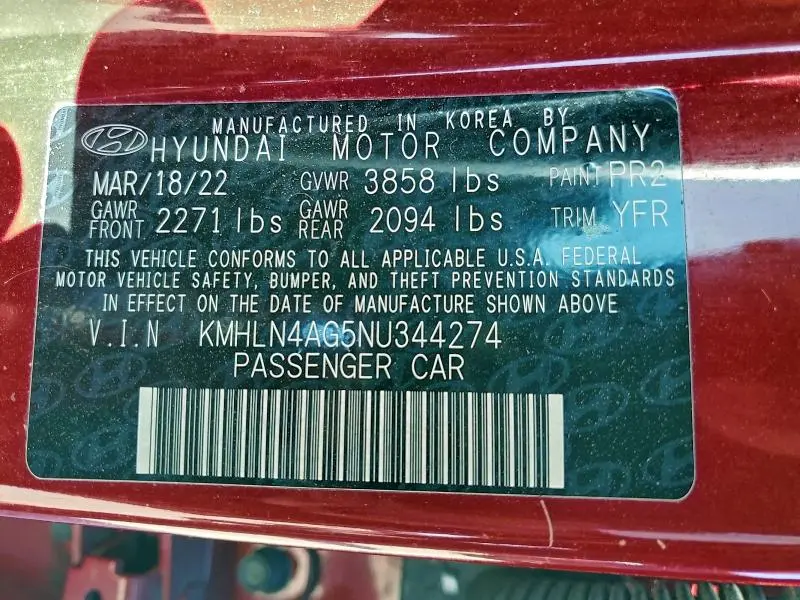 2022 HYUNDAI ELANTRA SEL  