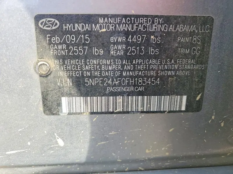 2015 HYUNDAI SONATA SE  