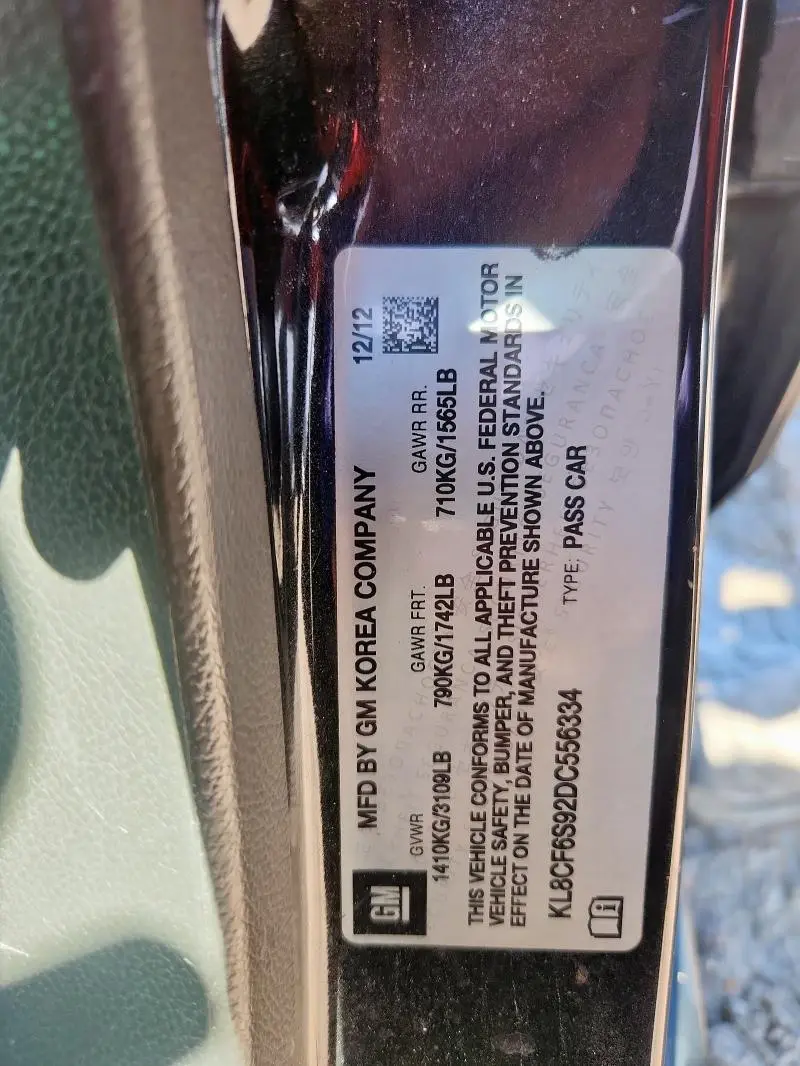 2013 CHEVROLET SPARK 2LT  