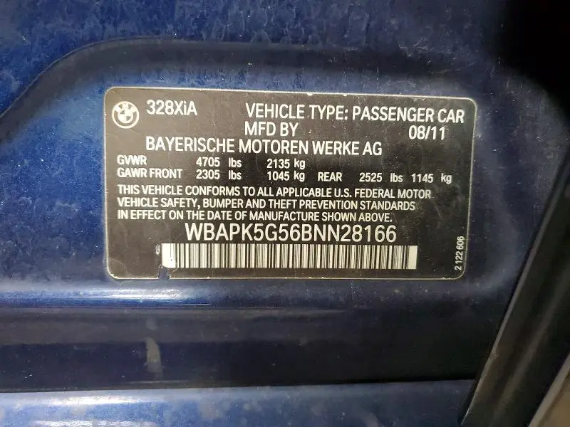 2011 BMW 328 XI SULEV  