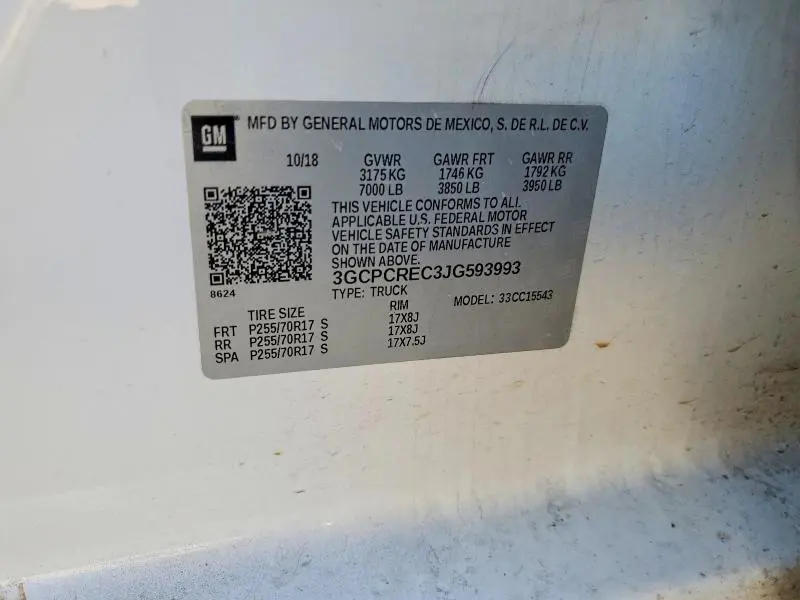 2018 CHEVROLET SILVERADO C1500 LT  