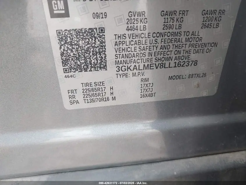 2020 GMC TERRAIN FWD SLE