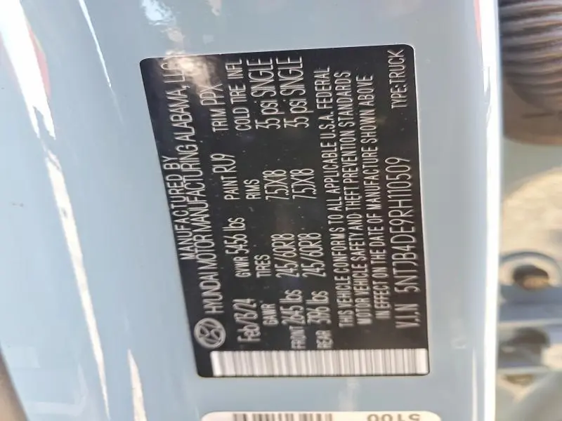 2024 HYUNDAI SANTA CRUZ SEL  