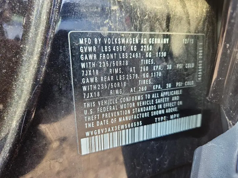 2014 VOLKSWAGEN TIGUAN S  