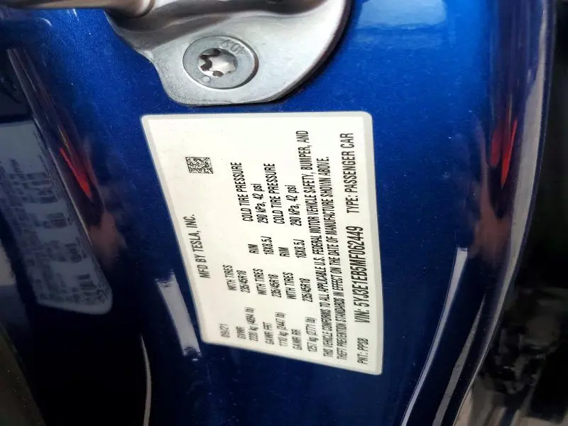 2021 TESLA MODEL 3   