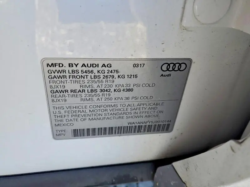 2018 AUDI Q5 PREMIUM  