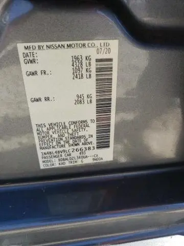 2020 NISSAN ALTIMA S