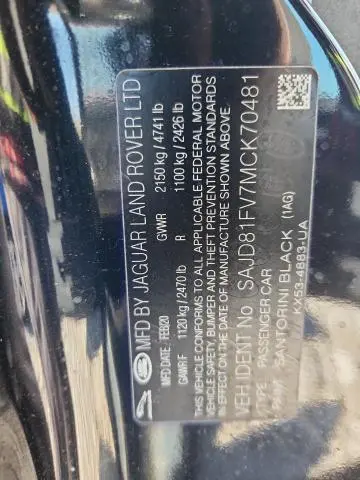 2021 JAGUAR F-TYPE R DYNAMIC  