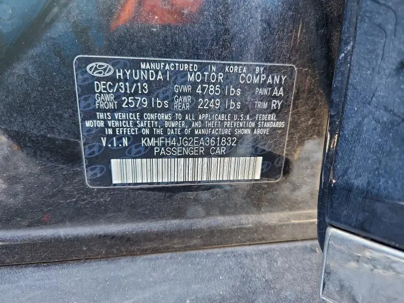 2014 HYUNDAI AZERA GLS  