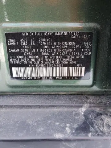 2014 SUBARU OUTBACK 2.5I LIMITED  