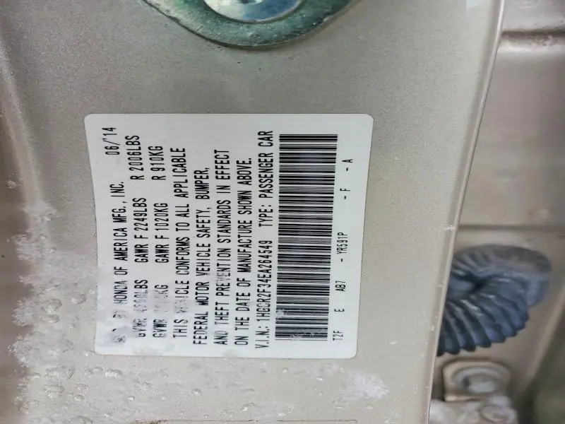 2014 HONDA ACCORD LX  