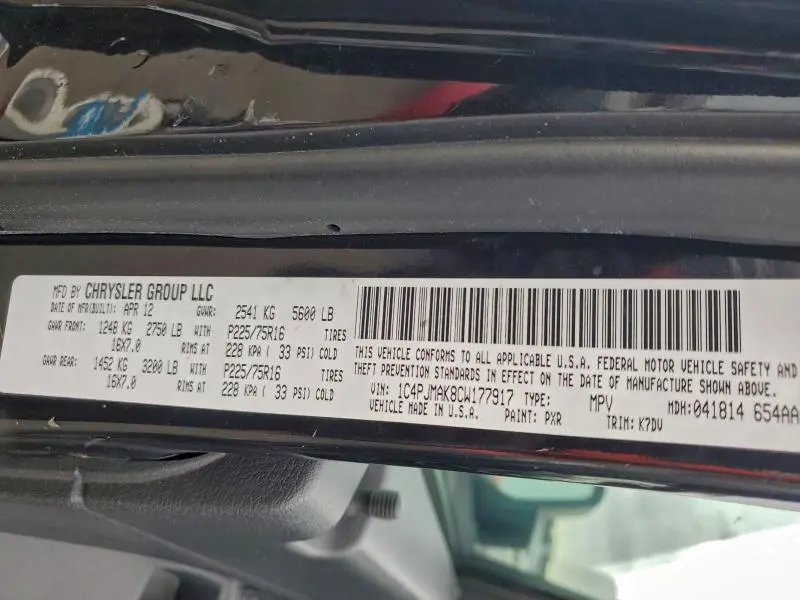 2012 JEEP LIBERTY SPORT  