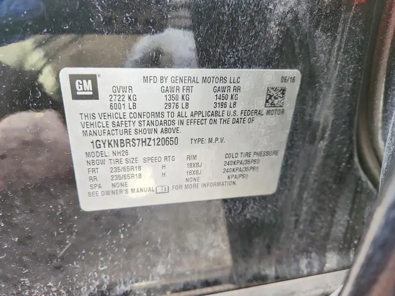 2017 CADILLAC XT5 LUXURY  