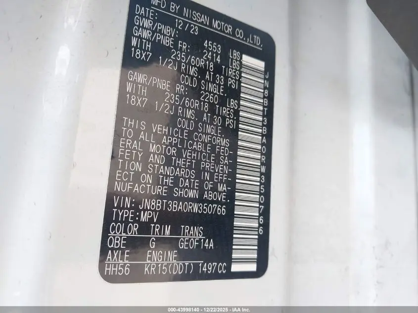 2024 NISSAN ROGUE SV FWD