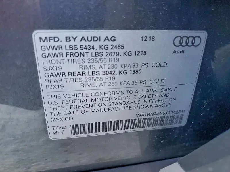 2019 AUDI Q5 PREMIUM PLUS  