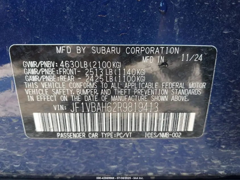 2024 SUBARU WRX PREMIUM