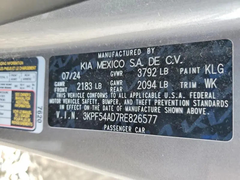 2024 KIA FORTE GT-LINE  