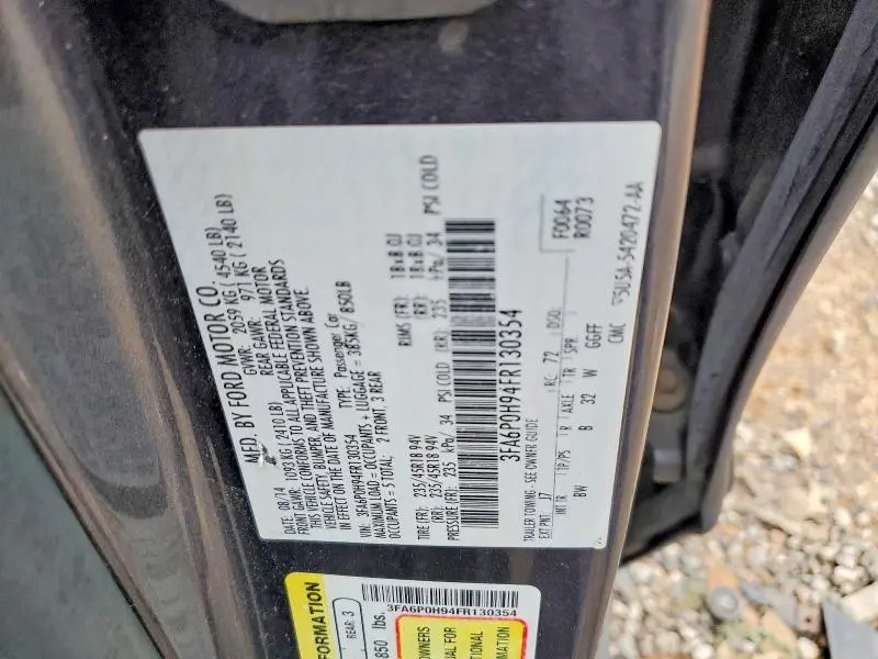 2015 FORD FUSION SE  
