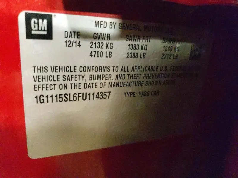 2015 CHEVROLET IMPALA LT  