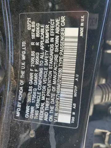 2021 HONDA CIVIC EX