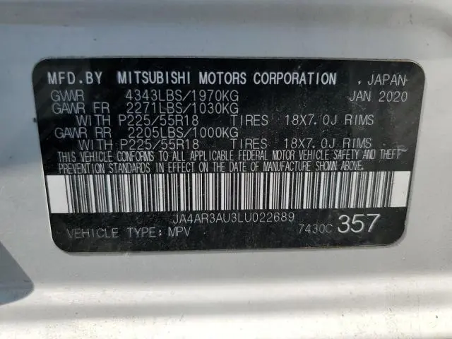 2020 MITSUBISHI OUTLANDER SPORT ES  
