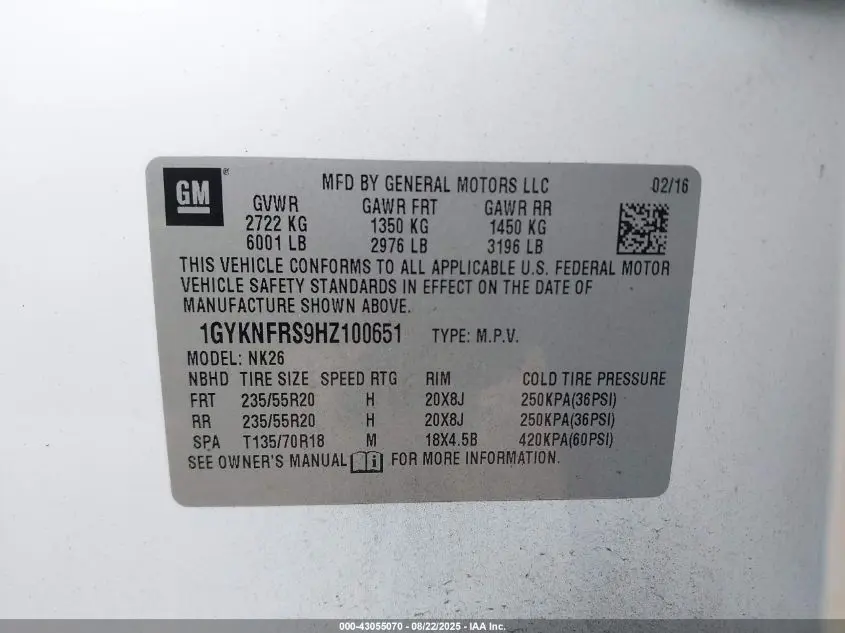 2017 CADILLAC XT5 PLATINUM