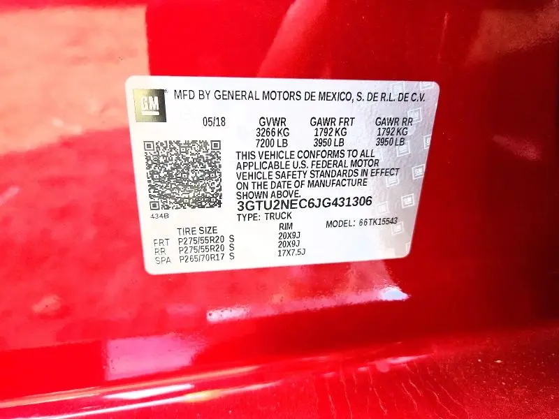 2018 GMC SIERRA K1500 SLT  