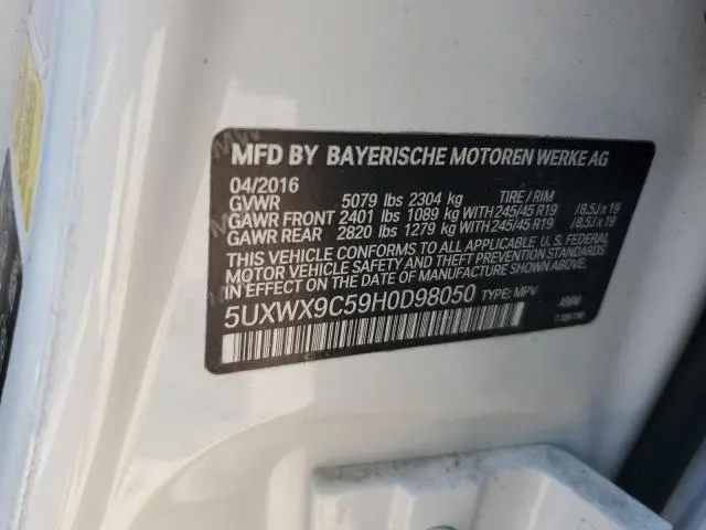 2017 BMW X3 XDRIVE28I  