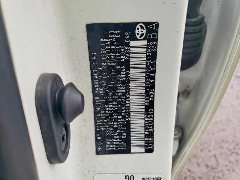 2019 TOYOTA COROLLA L  