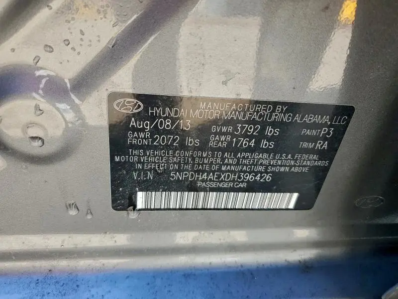 2013 HYUNDAI ELANTRA GLS  