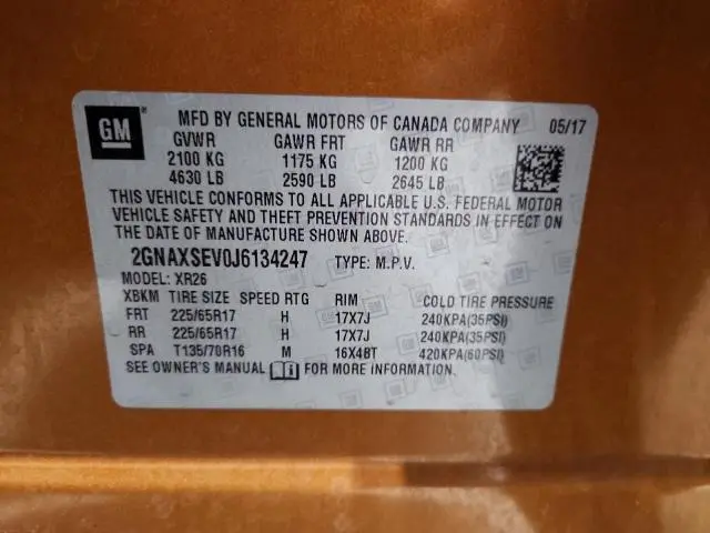 2018 CHEVROLET EQUINOX LT  