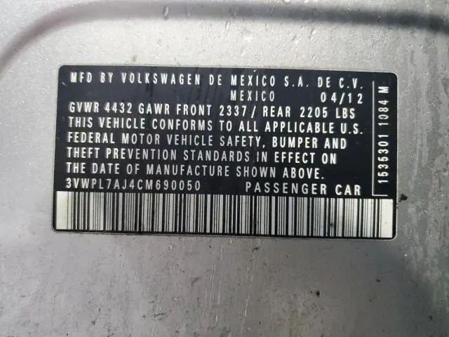 2012 VOLKSWAGEN JETTA TDI  