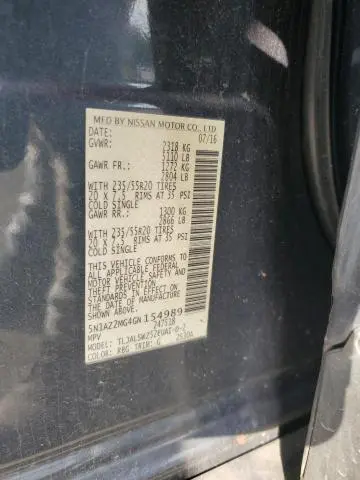 2016 NISSAN MURANO S  