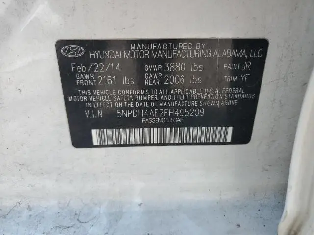 2014 HYUNDAI ELANTRA SE  