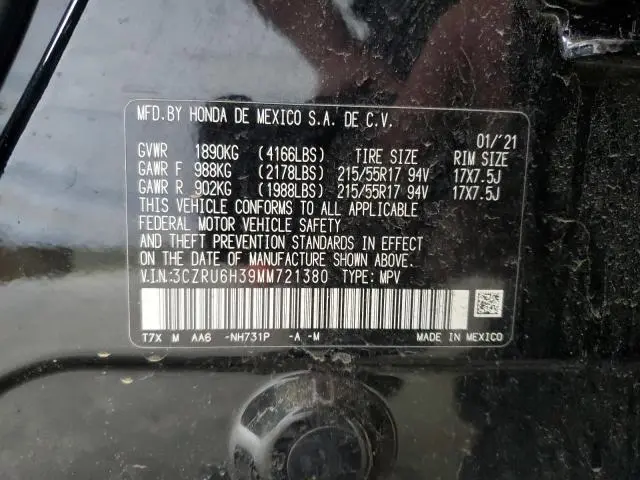 2021 HONDA HR-V LX  