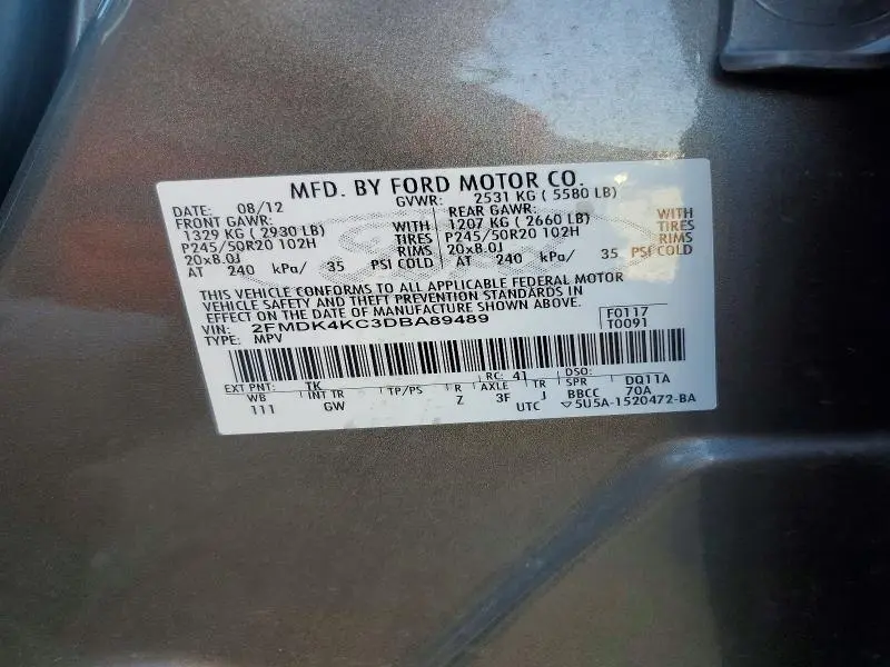 2013 FORD EDGE LIMITED  