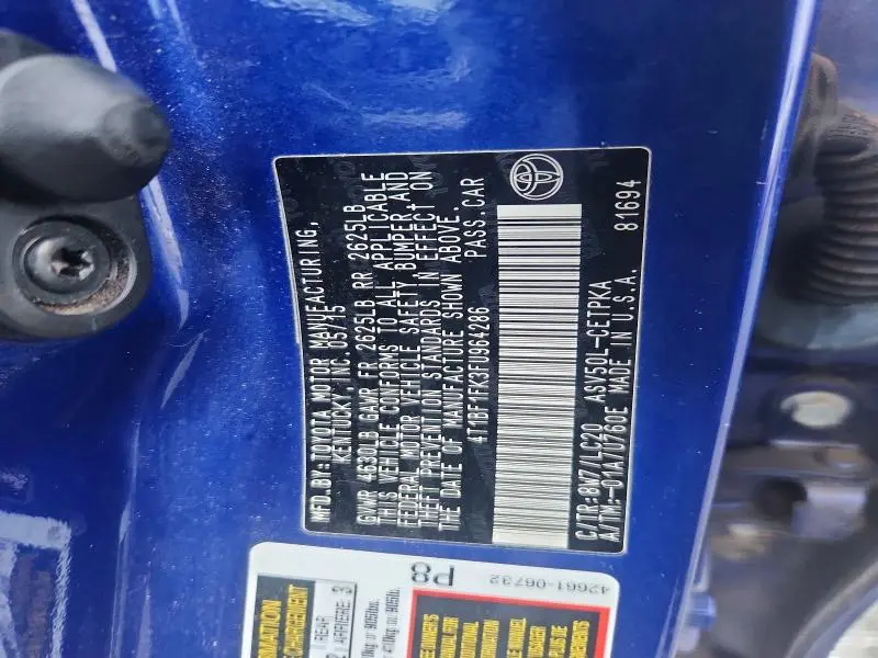 2015 TOYOTA CAMRY XSE  