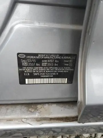 2016 HYUNDAI SONATA SE  