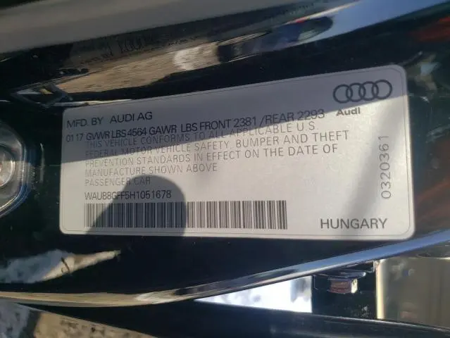 2017 AUDI A3 PREMIUM  