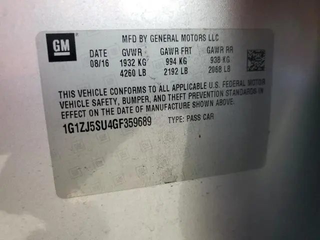 2016 CHEVROLET MALIBU HYBRID  