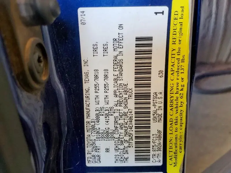 2014 TOYOTA TUNDRA CREWMAX SR5  