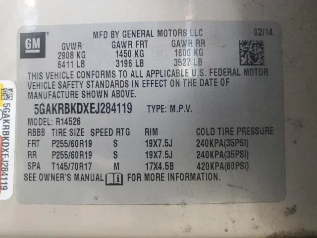 2014 BUICK ENCLAVE   