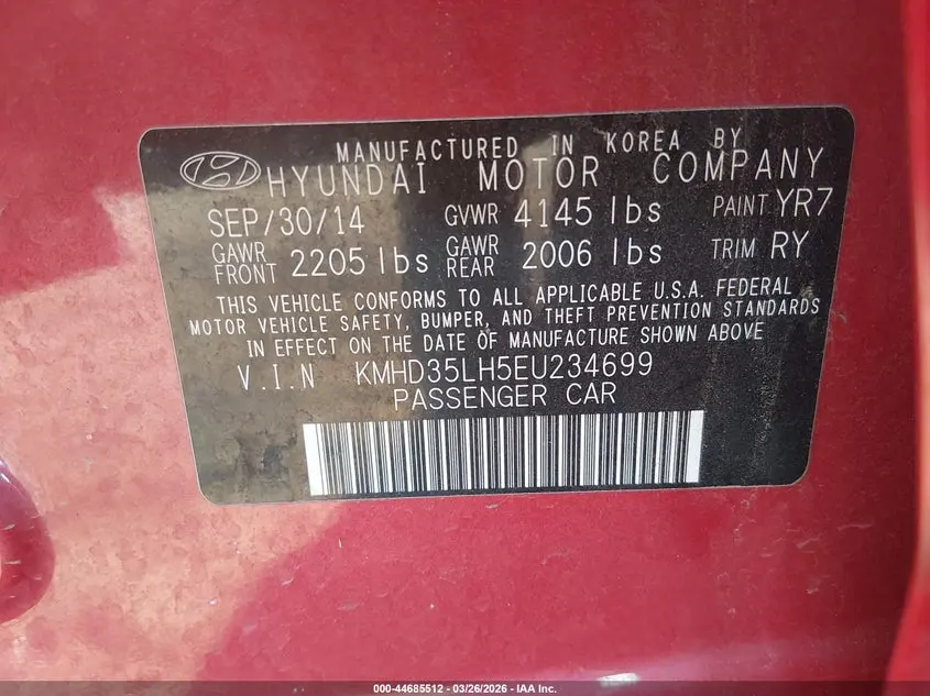 2014 HYUNDAI ELANTRA GT  