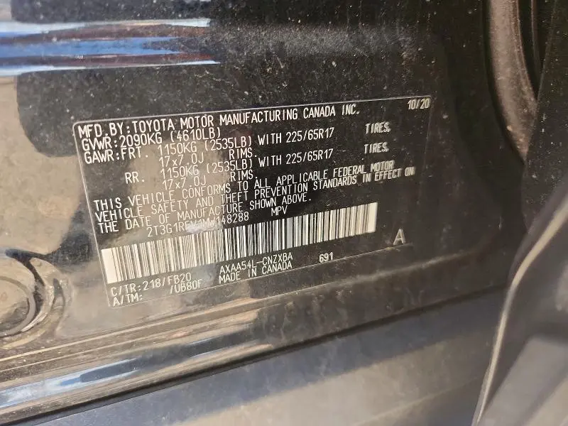 2021 TOYOTA RAV4 LE  