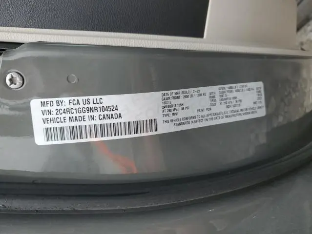 2022 CHRYSLER PACIFICA LIMITED  