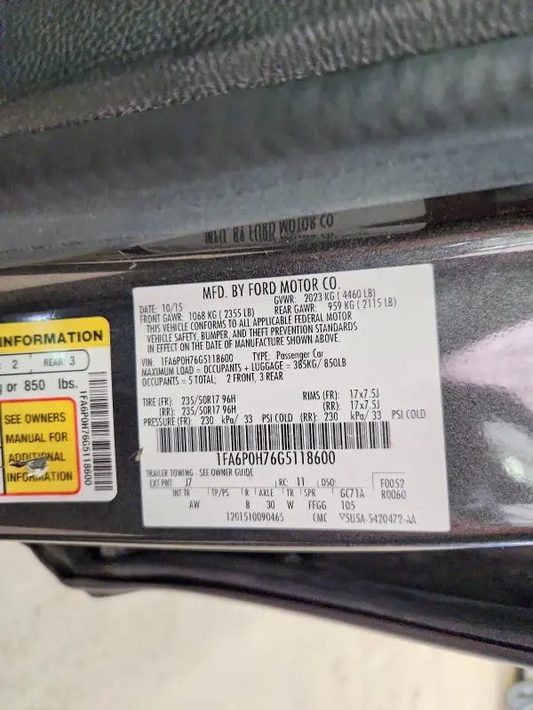 2016 FORD FUSION SE  