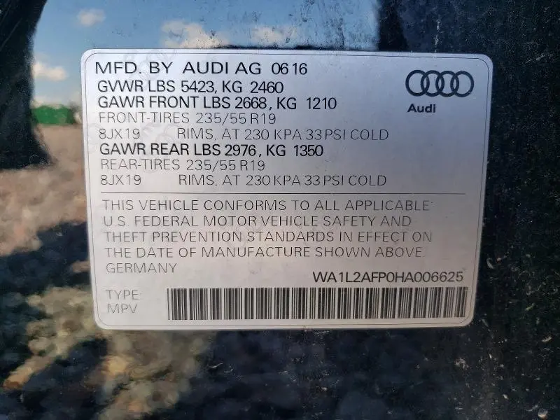 2017 AUDI Q5 PREMIUM PLUS  