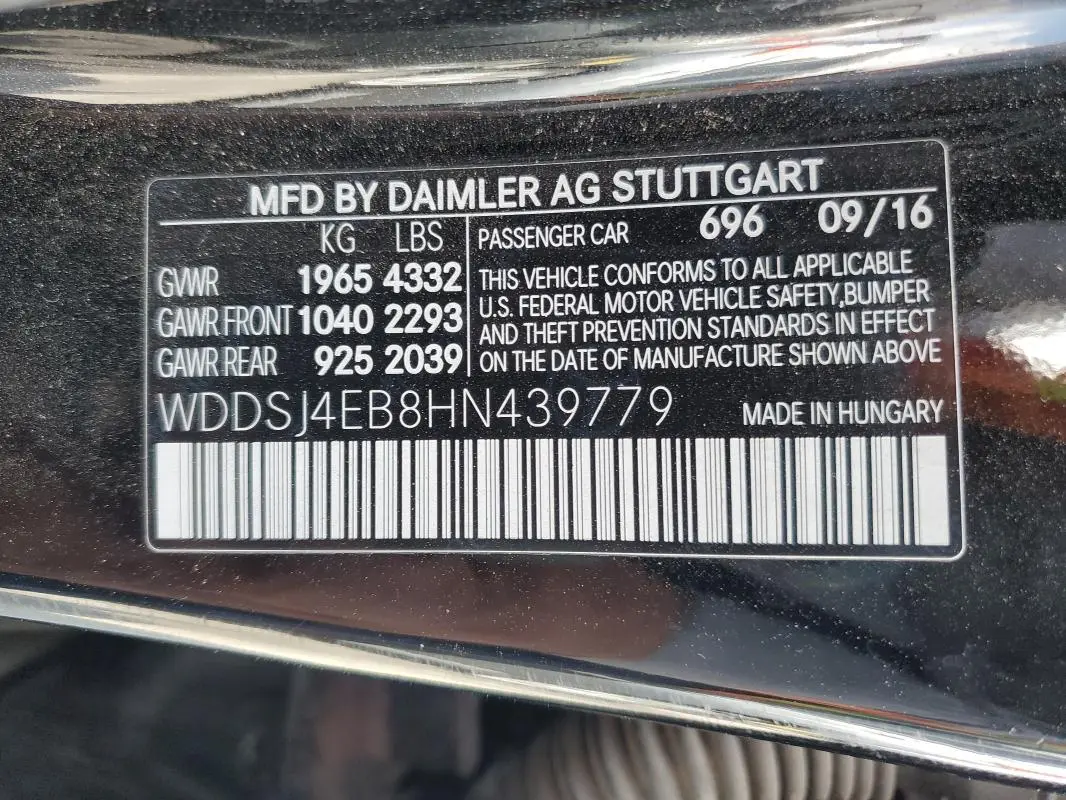 2017 MERCEDES-BENZ CLA 250  