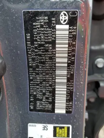 2023 TOYOTA COROLLA LE  